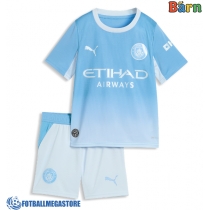 Fotballdrakt Barn Manchester City Erling Haaland #9 Hjemmedraktsett 2026-27 Kortermet (+ Korte bukser)